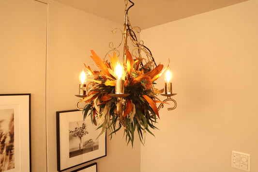 グレビリア、アジサイ/【中型】6畳~11畳 (ドライフラ ワー&シャンデリア専門店 / 照 明・インテリア)